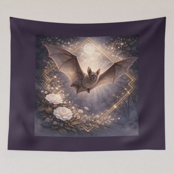 Item preview, Bat – Navigating the Dark | Moonlit Spirit Animal Art designed and sold by GeoWild Designs.