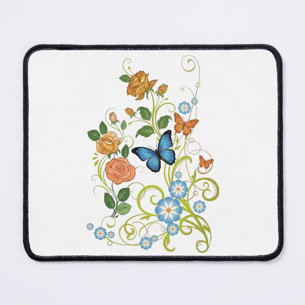 Item preview, Colorful Roses and Butterflies Garden Floral Botanical Art designed and sold by Reminixi.