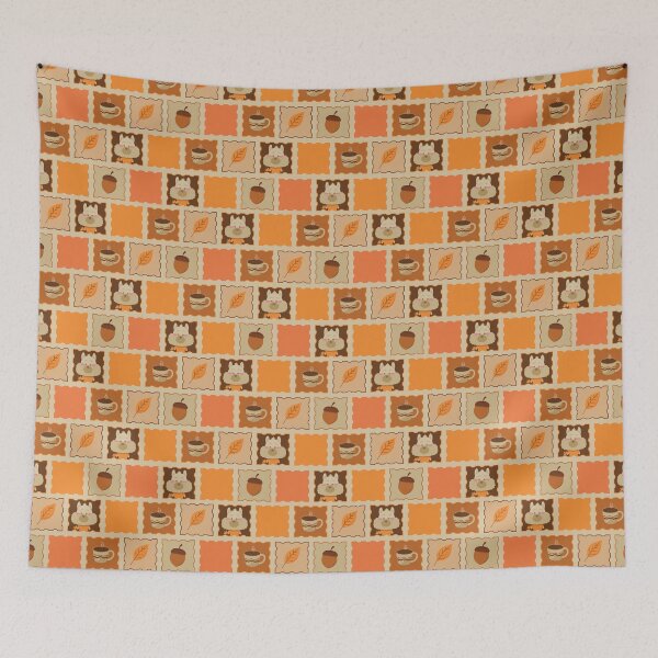 Item preview, Kawaii Autumn Pattern: Squirrels, Acorns and Coffee designed and sold by jackydesigners.