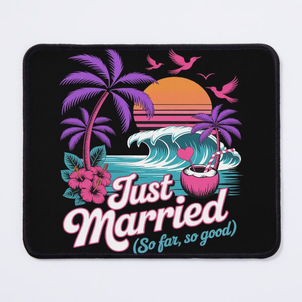 Item preview, Just Married So Far So Good Palm Tree Honeymoon designed and sold by Tatianamiobi.