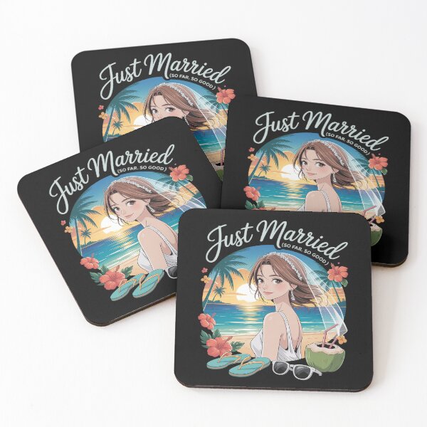Item preview, Just Married So Far So Good Sunny Wedding designed and sold by Tatianamiobi.