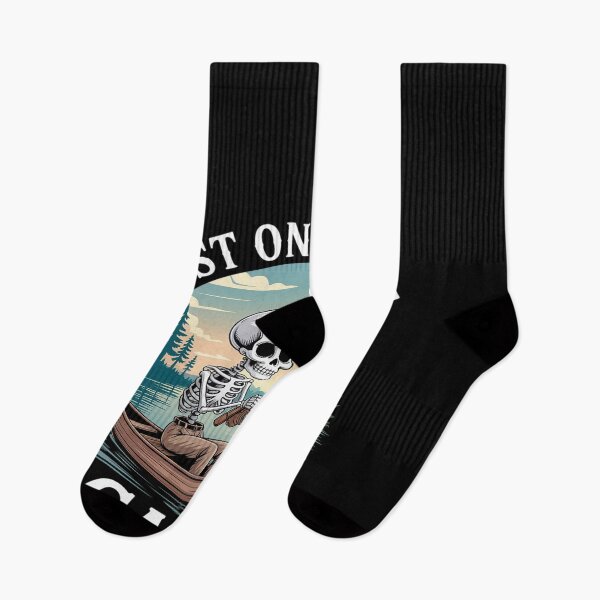 Item preview, Just One More Cast Quote Funny Skeleton Fishing Fisherman designed and sold by Tatianamiobi.
