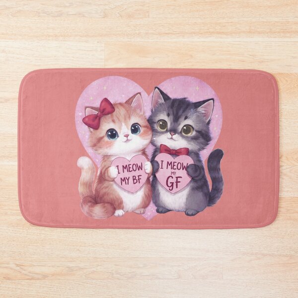 Item preview, Funny Valentine Cats Couple Cute Cat Artwork designed and sold by PluffyPanda.