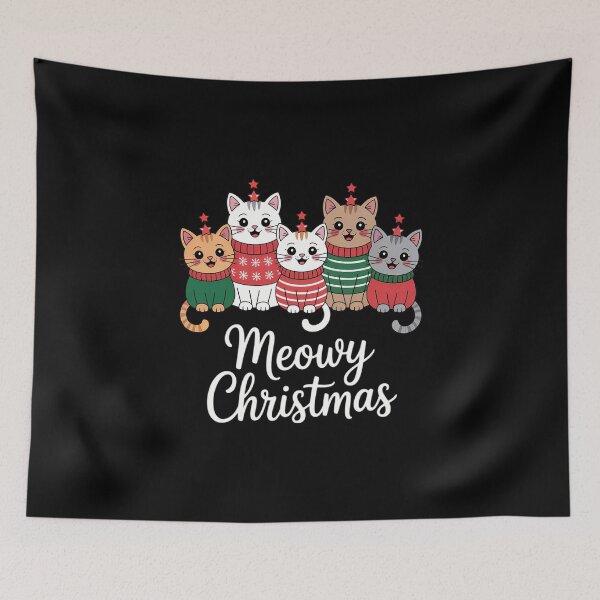 Item preview, Meowy Christmas Cat Toddler Cute Xmas Cat Baby Xmas Cat Pet Lover Xmas Youth designed and sold by FaithAbbott.