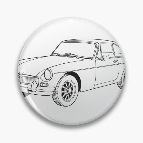 Item preview, MGB GT Classic Sports Car 1960s British English Diagram  designed and sold by Tapir-Design.