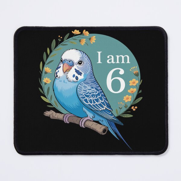 Item preview, Kids 6 Years old 6 birthday Budgies Boy Girl Budgie designed and sold by HORIZBoutique.