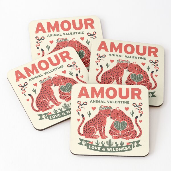 Item preview, Amour Animal Red Leopard Folk Art designed and sold by zzz888.