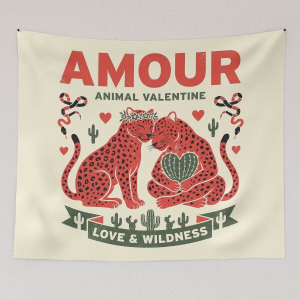 Item preview, Amour Animal Red Leopard Folk Art designed and sold by zzz888.