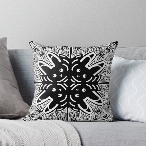 Item preview, Monochrome bunny doodle 2 designed and sold by Catfish013.