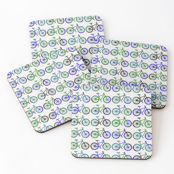 Item preview, Bike Pattern in Cool Tones  designed and sold by MountainBikings.