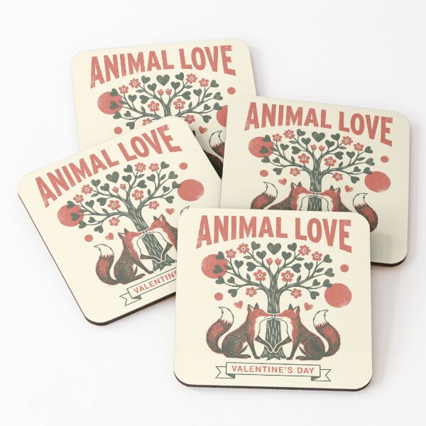 Item preview, Vintage Folk Art Fox Love Tree designed and sold by zzz888.