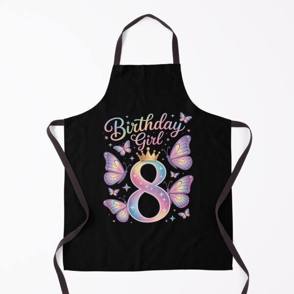 Item preview, Birthday Girl 8 Year Old Butterfly Theme Party 8th Bday Kids designed and sold by repconomArt.