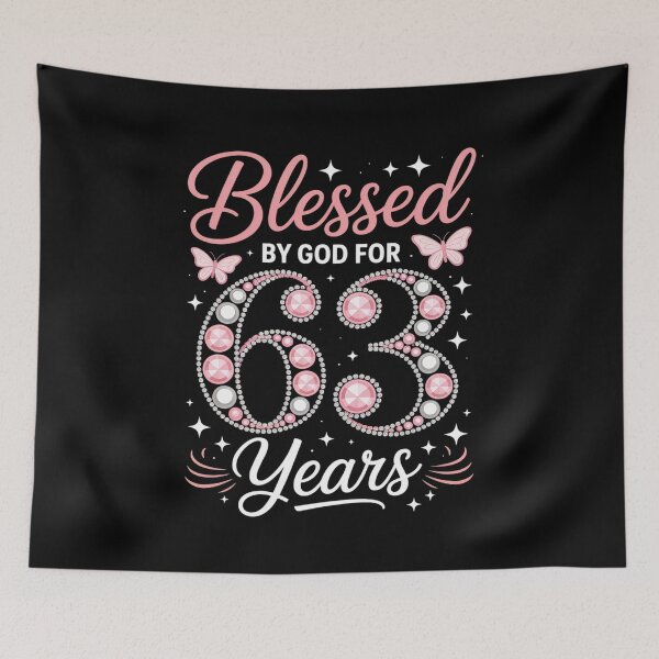 Item preview, Blessed By God For 63 Years Old 63rd Birthday Party designed and sold by repconomArt.