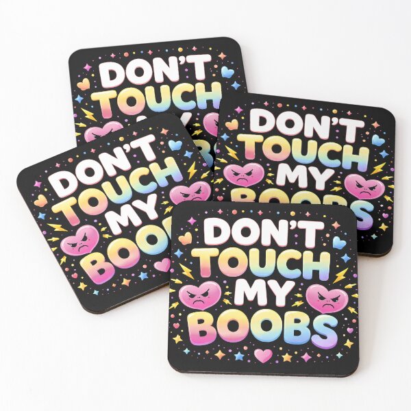 Item preview, Don't Touch My Boobs – Funny Feminist Illustration designed and sold by Arte Cartoon From TagTeam Group.