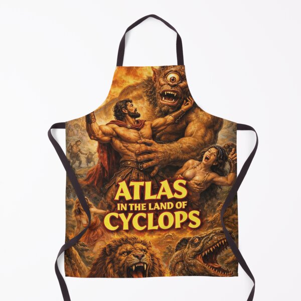Item preview, Atlas in the Land of the Cyclopes – Retro Fantasy designed and sold by Mauswohn.