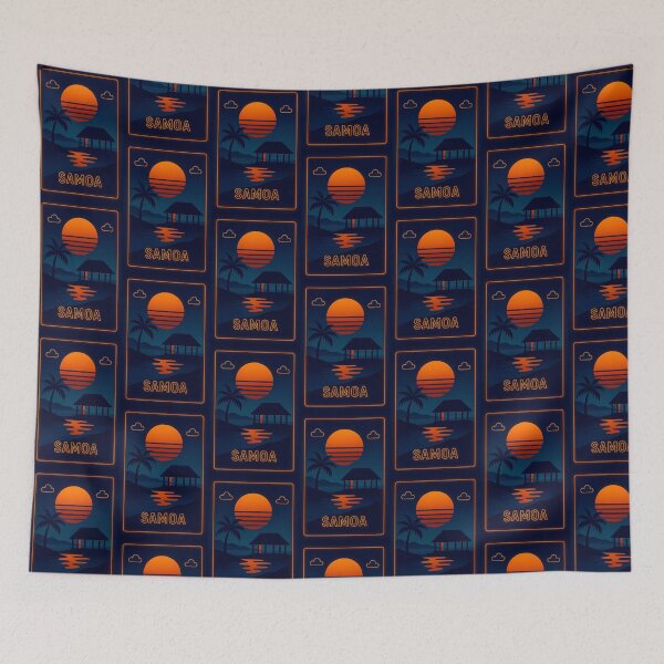 Item preview, Viajes de neón a Samoa designed and sold by Thistle-TShop.