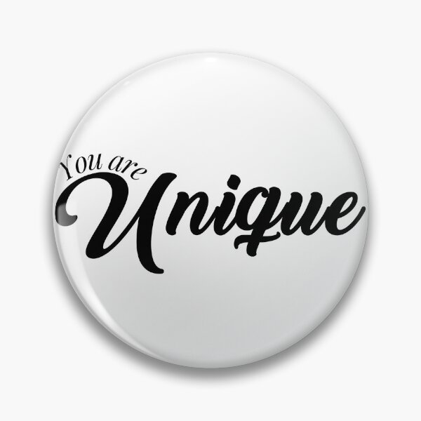 Item preview, You are unique, Motivational Quote, simple black word designed and sold by BlareBlare.