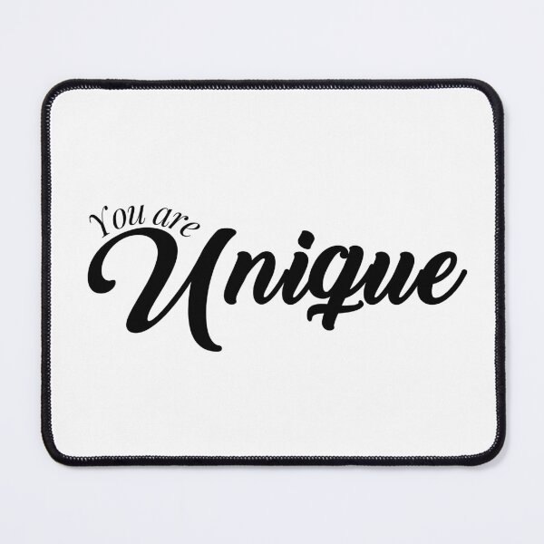 Item preview, You are unique, Motivational Quote, simple black word designed and sold by BlareBlare.