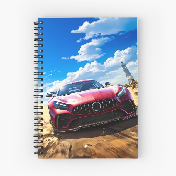 Item preview,  Sports Coupe Charging Through Sandy Curve Blue Sky Horizon designed and sold by RevUpDesign.
