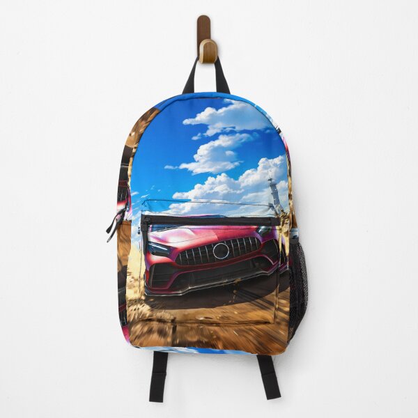 Item preview, Sports Coupe Charging Through Sandy Curve Blue Sky Horizon designed and sold by RevUpDesign.