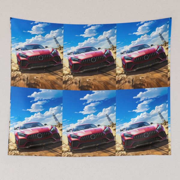 Item preview,  Sports Coupe Charging Through Sandy Curve Blue Sky Horizon designed and sold by RevUpDesign.