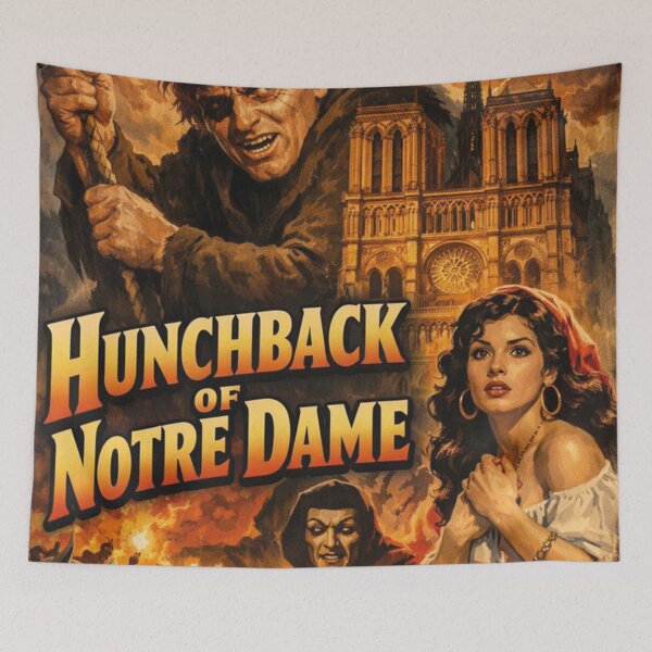 Item preview, Hunchback of Notre Dame – Epic Retro Movie Poster designed and sold by Mauswohn.