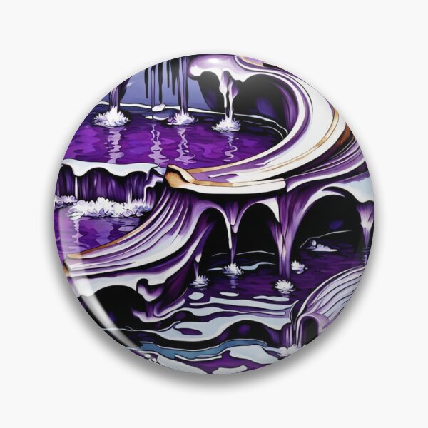 Item preview, Purple Abstract Landscape with Flowing Cascades designed and sold by FrenchRomani.