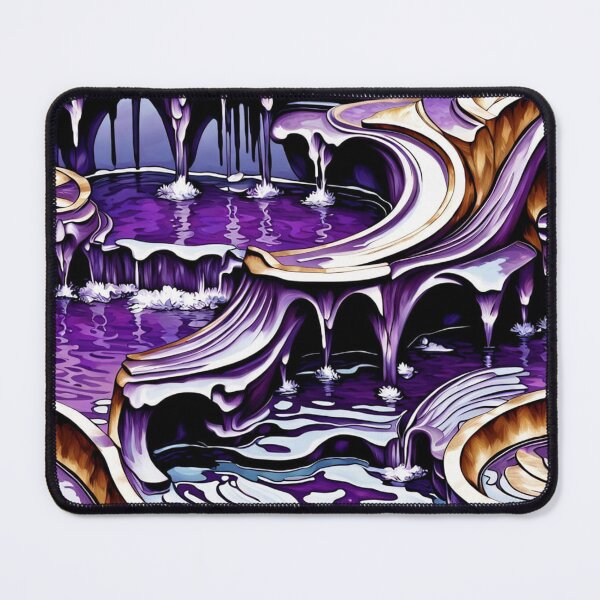 Item preview, Purple Abstract Landscape with Flowing Cascades designed and sold by FrenchRomani.