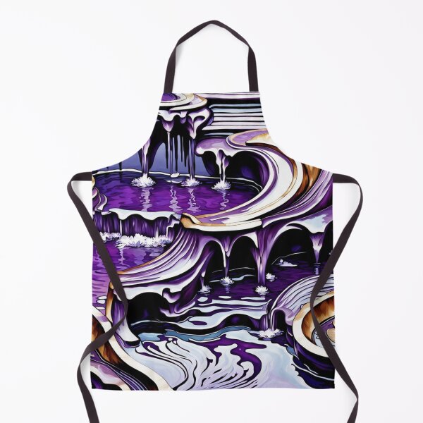 Item preview, Purple Abstract Landscape with Flowing Cascades designed and sold by FrenchRomani.