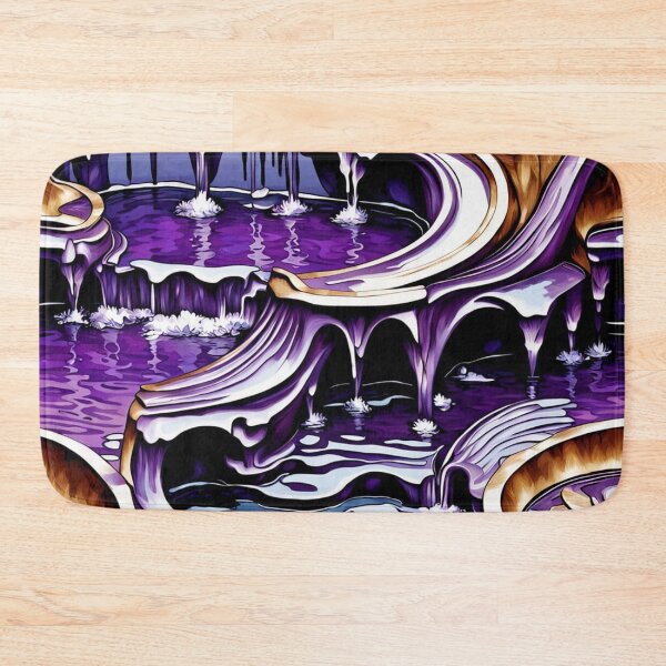 Item preview, Purple Abstract Landscape with Flowing Cascades designed and sold by FrenchRomani.