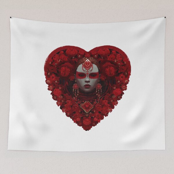 Item preview, Red Valentine Heart Artwork Romantic Seasonal Aesthetic designed and sold by PluffyPanda.