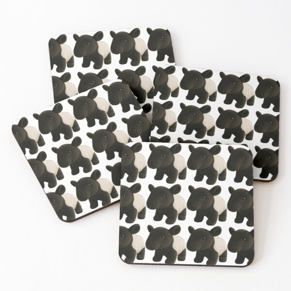 Item preview, Malayan Tapir Plush Toy Digital Art Malaysian Asia Jungle Animal designed and sold by Tapir-Design.