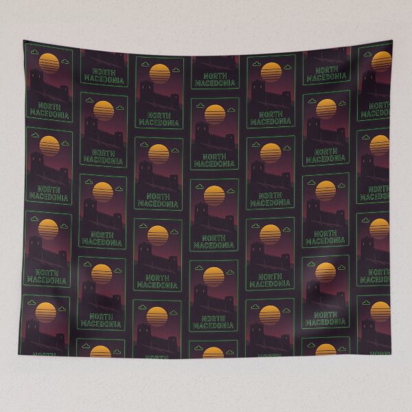 Item preview, North Macedonia Neon Travel designed and sold by Thistle-TShop.