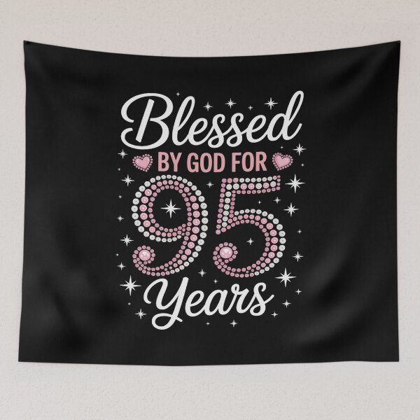 Item preview, Blessed by God for 95 Years Old 95th Birthday Party B-Day designed and sold by repconomArt.