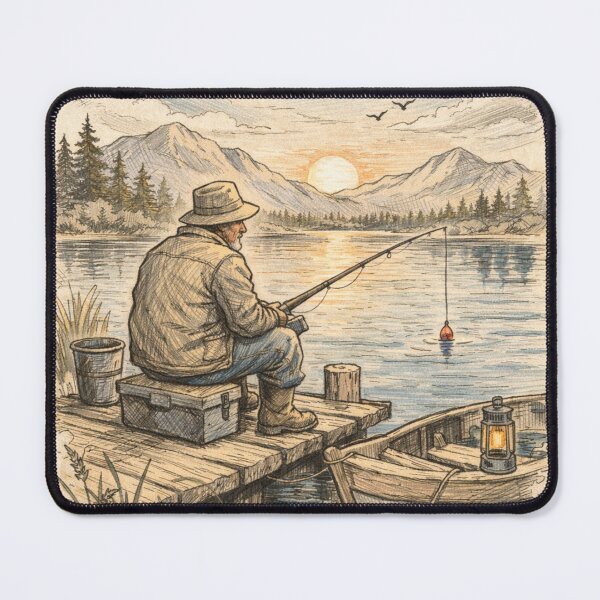 Item preview, Fishing Is the Art of Waiting designed and sold by EimSol.