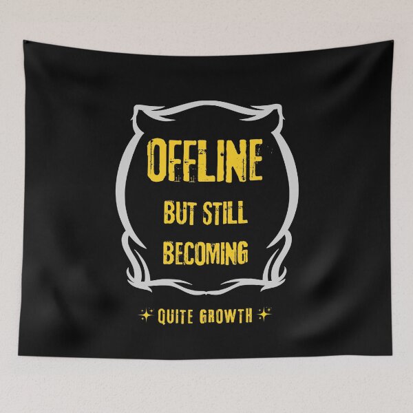 Item preview, Offline but Still Becoming – Quiet Growth Minimal Quote Design designed and sold by Innovate Light Art.