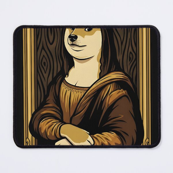Item preview, Dogelisa Meme Poster - Funny Doge Mona Lisa Renaissance Art Parody designed and sold by AdyKurniawan.