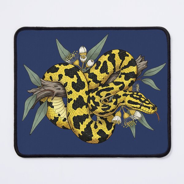 Item preview, Yellow Carpet Python with Eucalyptus Blossoms designed and sold by BirdsnStuff.