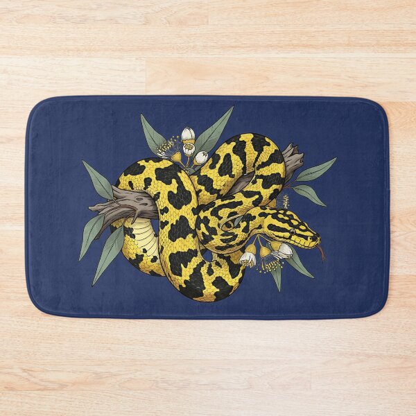 Item preview, Yellow Carpet Python with Eucalyptus Blossoms designed and sold by BirdsnStuff.