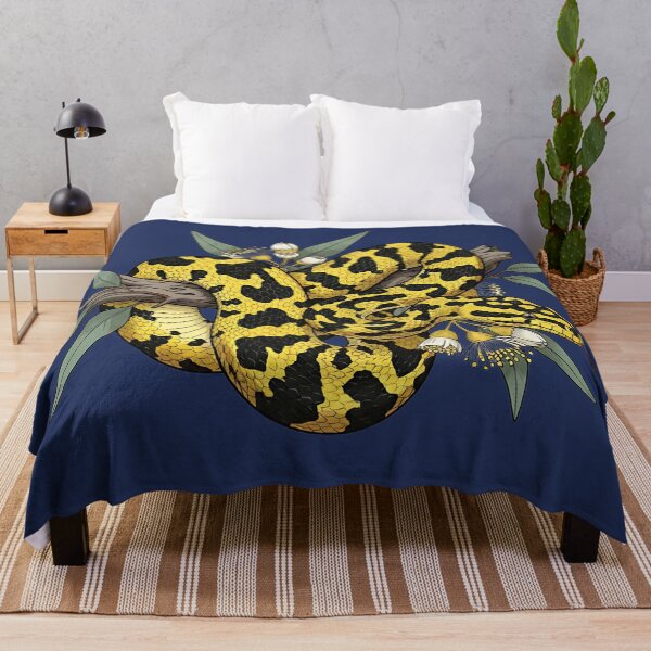 Item preview, Yellow Carpet Python with Eucalyptus Blossoms designed and sold by BirdsnStuff.