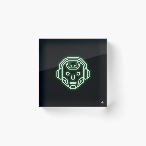 Item preview, Minimal Neon AI Robot Face designed and sold by MAX820.