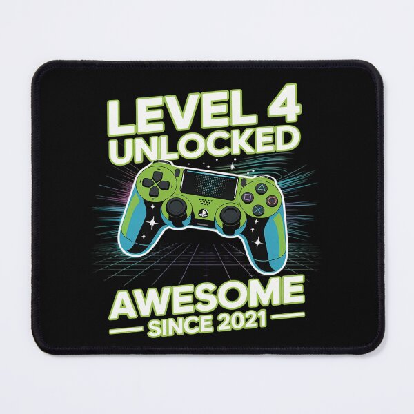 Item preview, Level 4 Unlocked Awesome Since 2021 Gaming Gamepad Birthday designed and sold by HORIZBoutique.