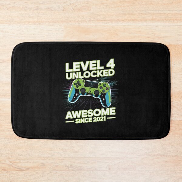 Item preview, Level 4 Unlocked Awesome Since 2021 Gaming Gamepad Birthday designed and sold by HORIZBoutique.