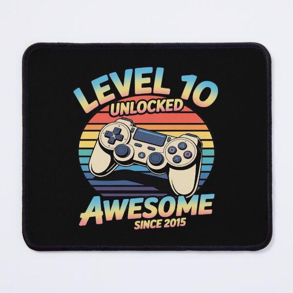 Item preview, Level 10 Unlocked Awesome Since 2015 Gamer Birthday Girl designed and sold by HORIZBoutique.