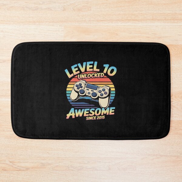 Item preview, Level 10 Unlocked Awesome Since 2015 Gamer Birthday Girl designed and sold by HORIZBoutique.