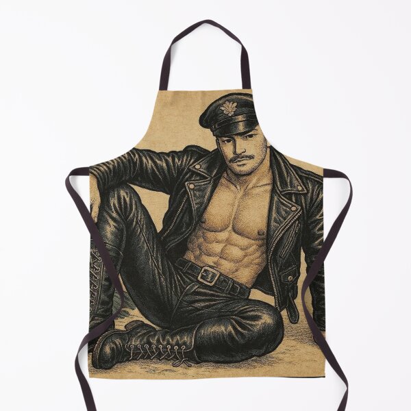 Item preview, Vintage Gay Leather Chill Ukiyo‑e Series Gay Pride Graphic Design designed and sold by ItsAKinkThing.