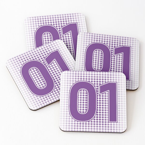 Item preview, Minimal Purple Number 01 Aesthetic Dot Art Design designed and sold by Rehma Wear.