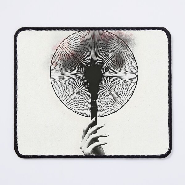 Item preview, Modern Muse Handheld Fan | Minimalist Industrial Line Art Sketch designed and sold by FlowNestStudio.