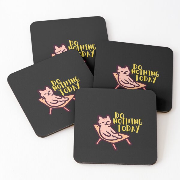 Item preview, Do Nothing Today Cat Illustration for Self Care, Relaxation, and Burnout Humor designed and sold by AdicretorDesign.