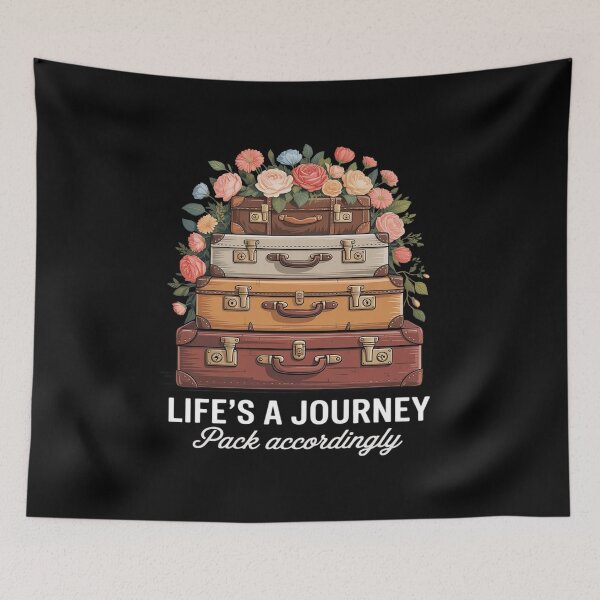 Item preview, Life's A Journey Pack Accordingly Flower Suitcases Travelers designed and sold by HORIZBoutique.